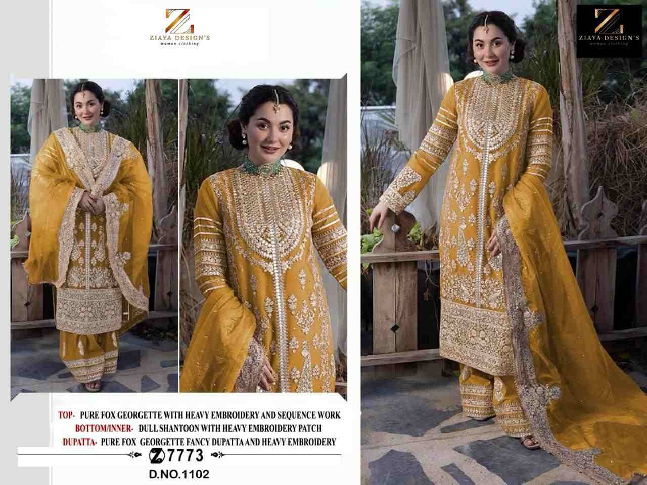 Ziaya Designs 1101 Series By Ziaya Designs 1101 To 1103 Series Beautiful Pakistani Suits Colorful Stylish Fancy Casual Wear & Ethnic Wear Pure Faux Georgette With Embroidered Dresses At Wholesale Price