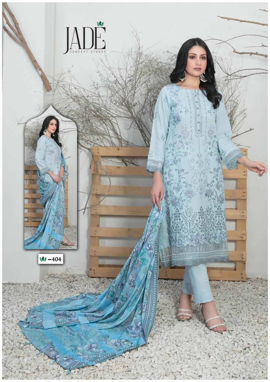 Crimson Vol-4 By Jade 401 To 406 Series Beautiful Festive Suits Stylish Fancy Colorful Casual Wear & Ethnic Wear Pure Lawn Digital Print Dresses At Wholesale Price