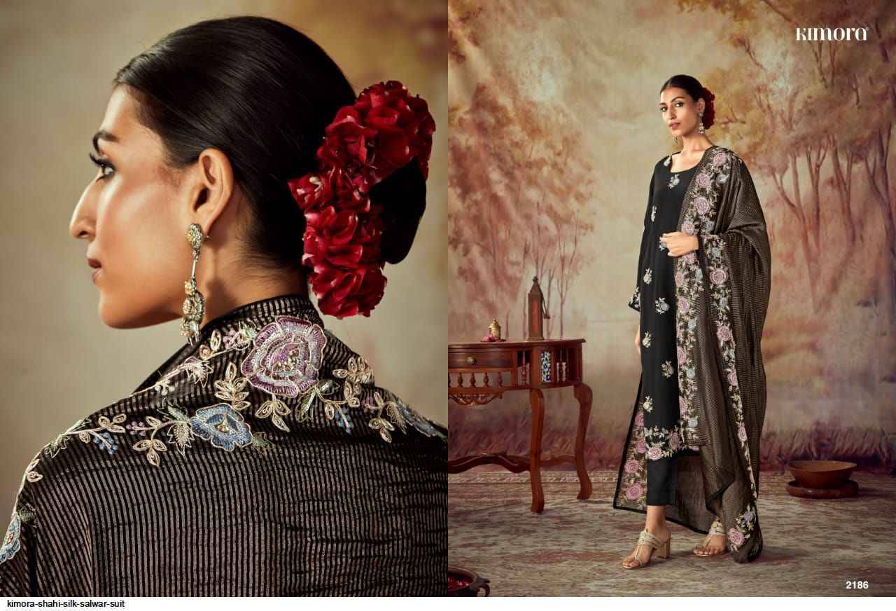 Shahi By Kimora Fashion 2181 To 2188 Series Beautiful Festive Suits Colorful Stylish Fancy Casual Wear & Ethnic Wear Pure Russian Silk Dresses At Wholesale Price