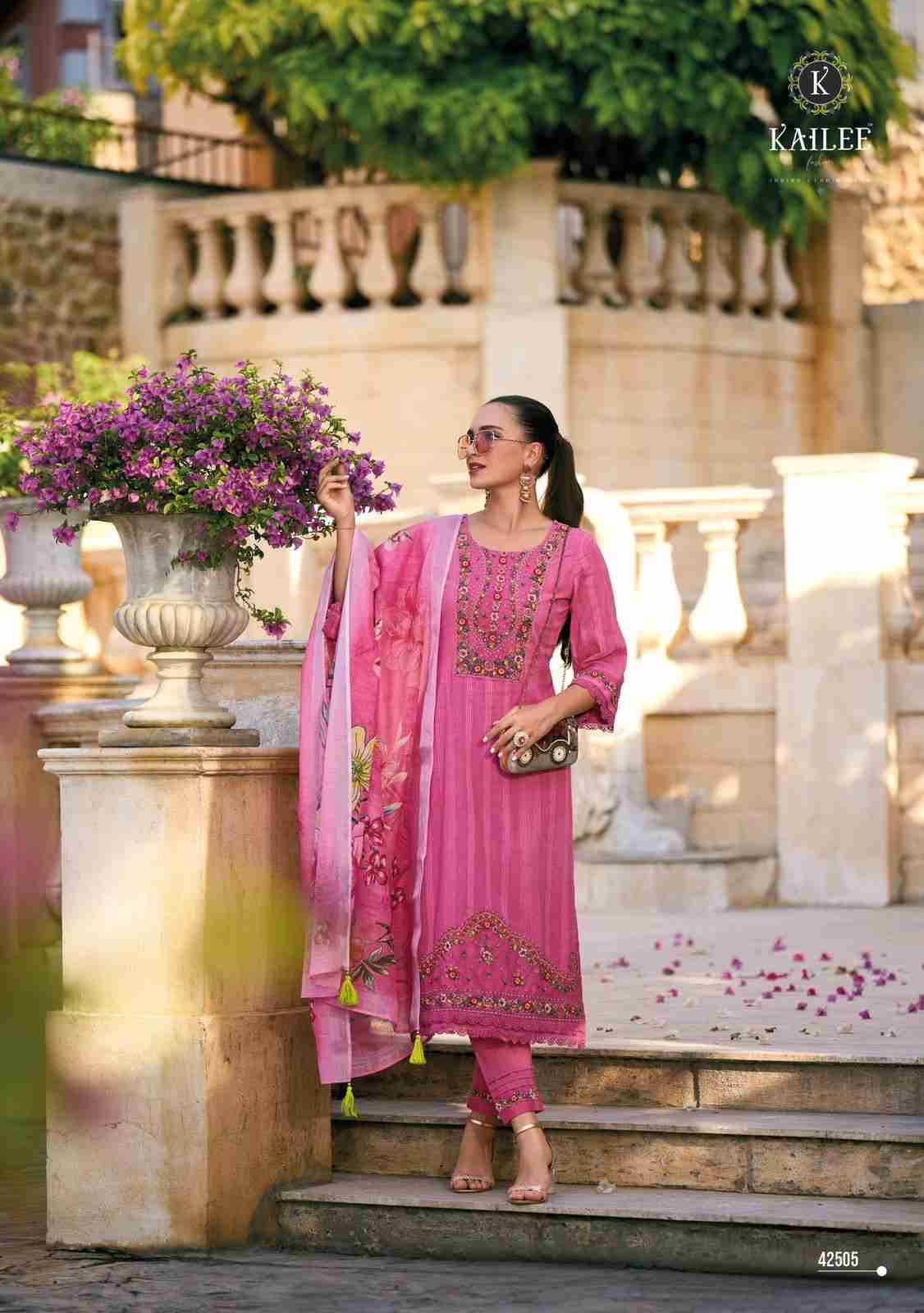 Begum Vol-5 By Kailee 45201 To 45208 Series Festive Suits Beautiful Fancy Colorful Stylish Party Wear & Occasional Wear Pure Cotton With Work Dresses At Wholesale Price