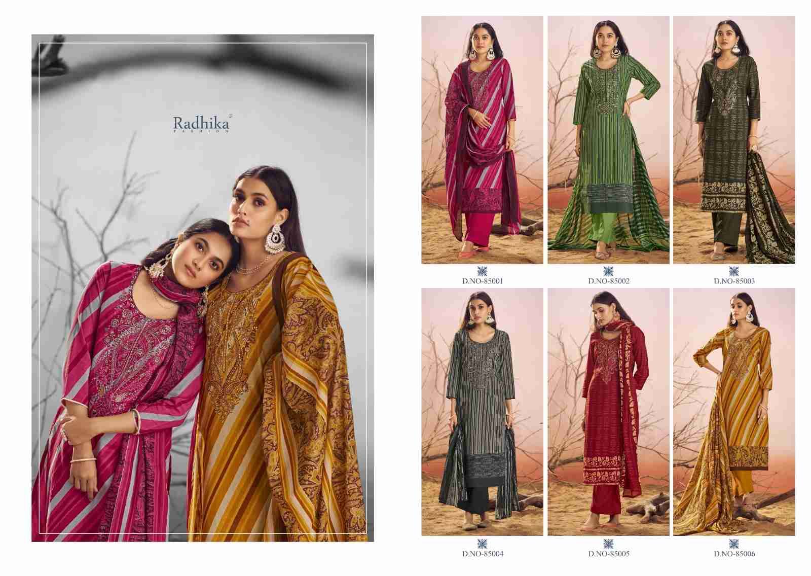 Cinderella Vol-2 By Radhika Fashion 85001 To 85006 Designer Festive Suits Collection Beautiful Stylish Fancy Colorful Party Wear & Occasional Wear Jam Cotton Print With Work Dresses At Wholesale Price