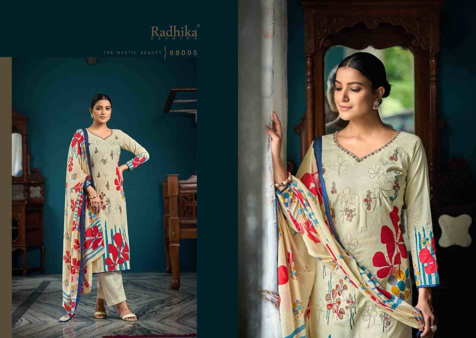 Meera By Radhika Fashion 68001 To 68008 Series Beautiful Festive Suits Stylish Fancy Colorful Casual Wear & Ethnic Wear Cambric Cotton Print Dresses At Wholesale Price