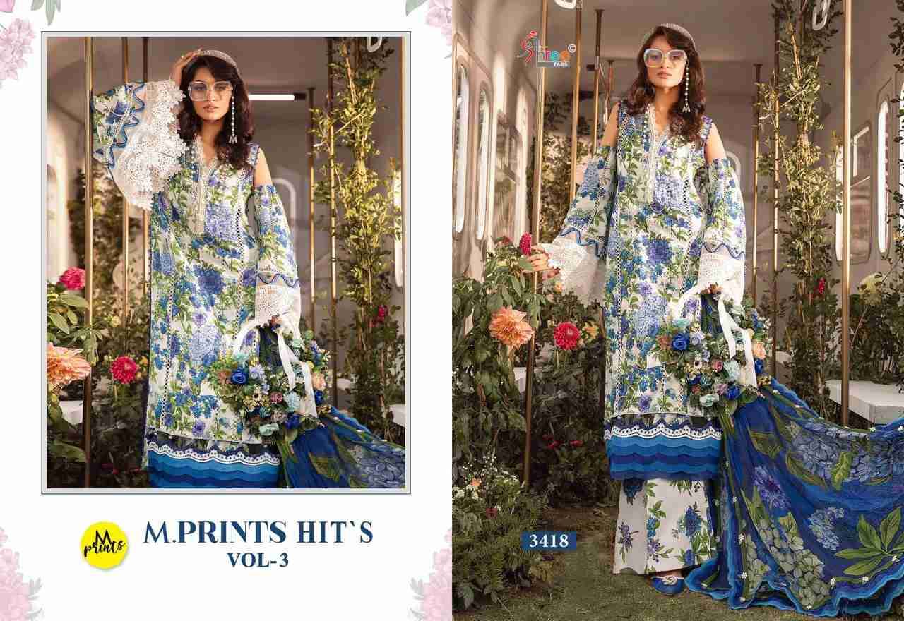 M.Prints Vol-3 Hits By Shree Fabs Beautiful Pakistani Suits Colorful Stylish Fancy Casual Wear & Ethnic Wear Pure Cotton Embroidered Dresses At Wholesale Price