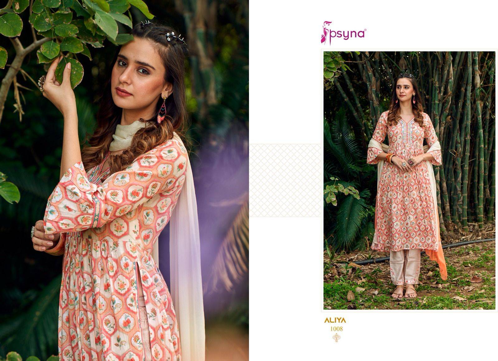 Aliya By Psyna 1001 To 1008 Series Beautiful Festive Suits Colorful Stylish Fancy Casual Wear & Ethnic Wear Cambric Cotton Dresses At Wholesale Price