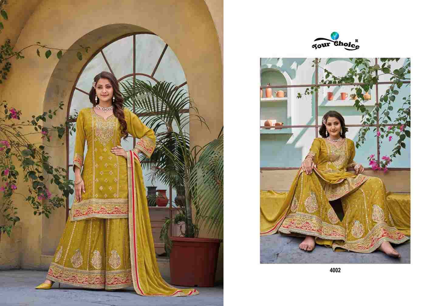 Olive By Your Choice 4001 To 4004 Series Beautiful Sharara Suits Colorful Stylish Fancy Casual Wear & Ethnic Wear Pure Georgette Dresses At Wholesale Price