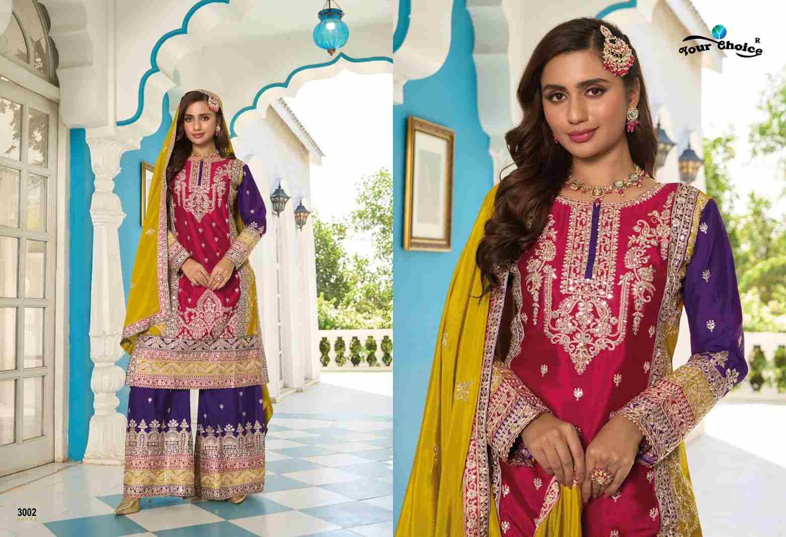 Beeba By Your Choice 3001 To 3003 Series Beautiful Sharara Suits Colorful Stylish Fancy Casual Wear & Ethnic Wear Pure Georgette Dresses At Wholesale Price