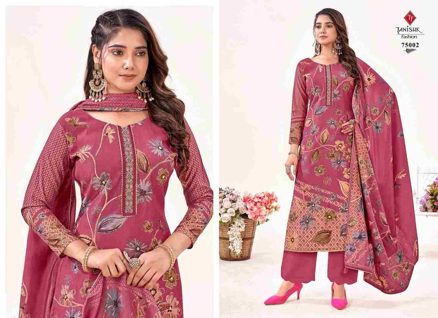 Ikrat By Tanishk Fashion 75001 To 75006 Series Beautiful Suits Stylish Fancy Colorful Casual Wear & Ethnic Wear Collection Pure Viscose Muslin Embroidered Dresses At Wholesale Price