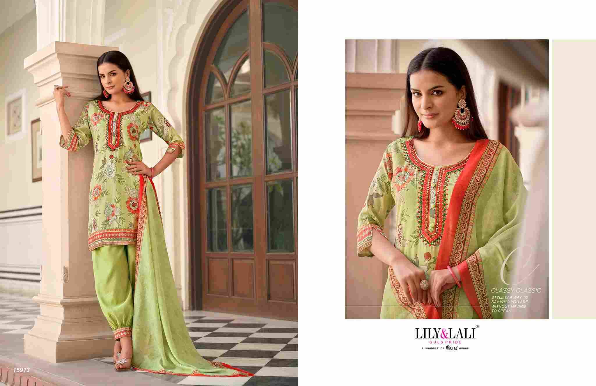 Mehnoor By Lily And Lali 15911 To 15916 Series Festive Suits Beautiful Fancy Colorful Stylish Party Wear & Occasional Wear Muslin Silk Dresses At Wholesale Price