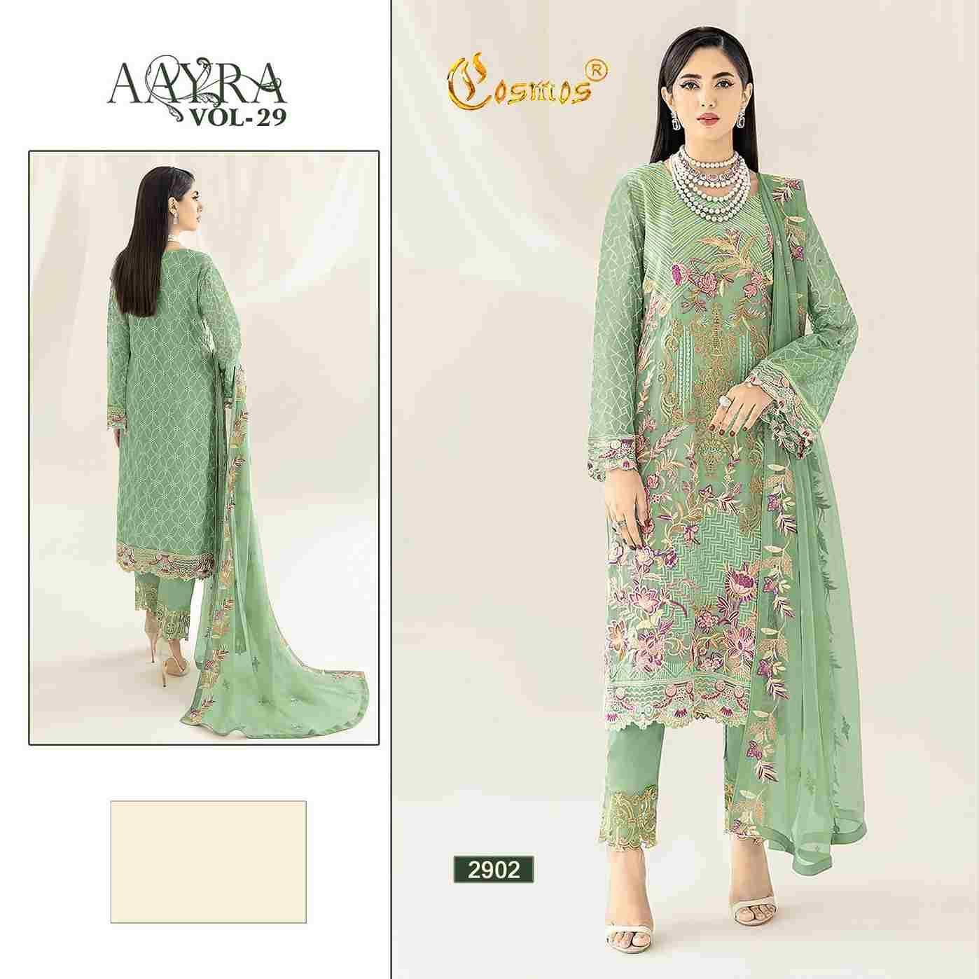 Aayra Vol-29 By Cosmos 2901 To 2905 Series Beautiful Pakistani Suits Colorful Stylish Fancy Casual Wear & Ethnic Wear Faux Georgette Dresses At Wholesale Price