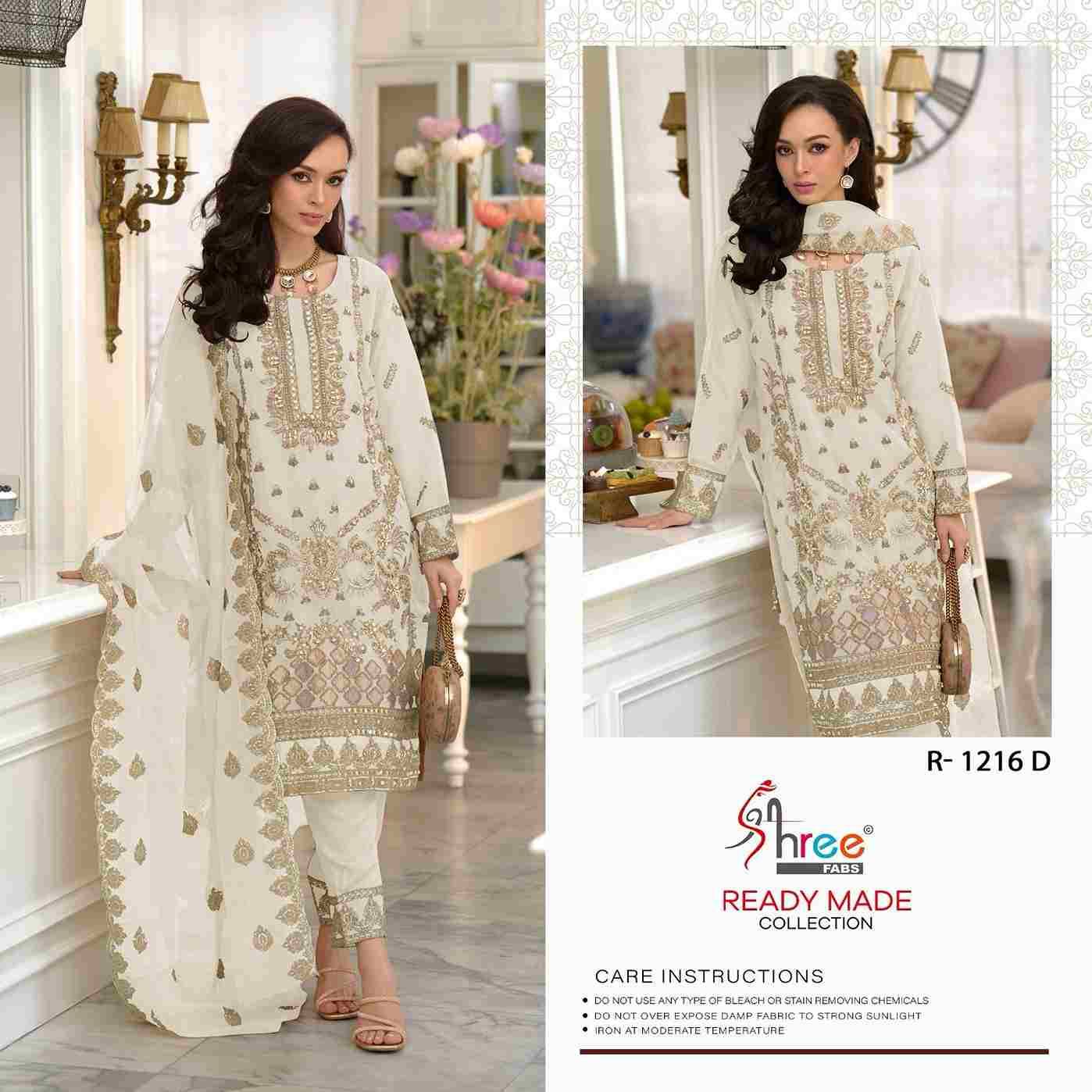 Shree Fabs Hit Design R-1216 Colours By Shree Fabs R-1216-A To R-1216-D Series Beautiful Pakistani Suits Stylish Fancy Colorful Party Wear & Occasional Wear Organza Embroidered Dresses At Wholesale Price