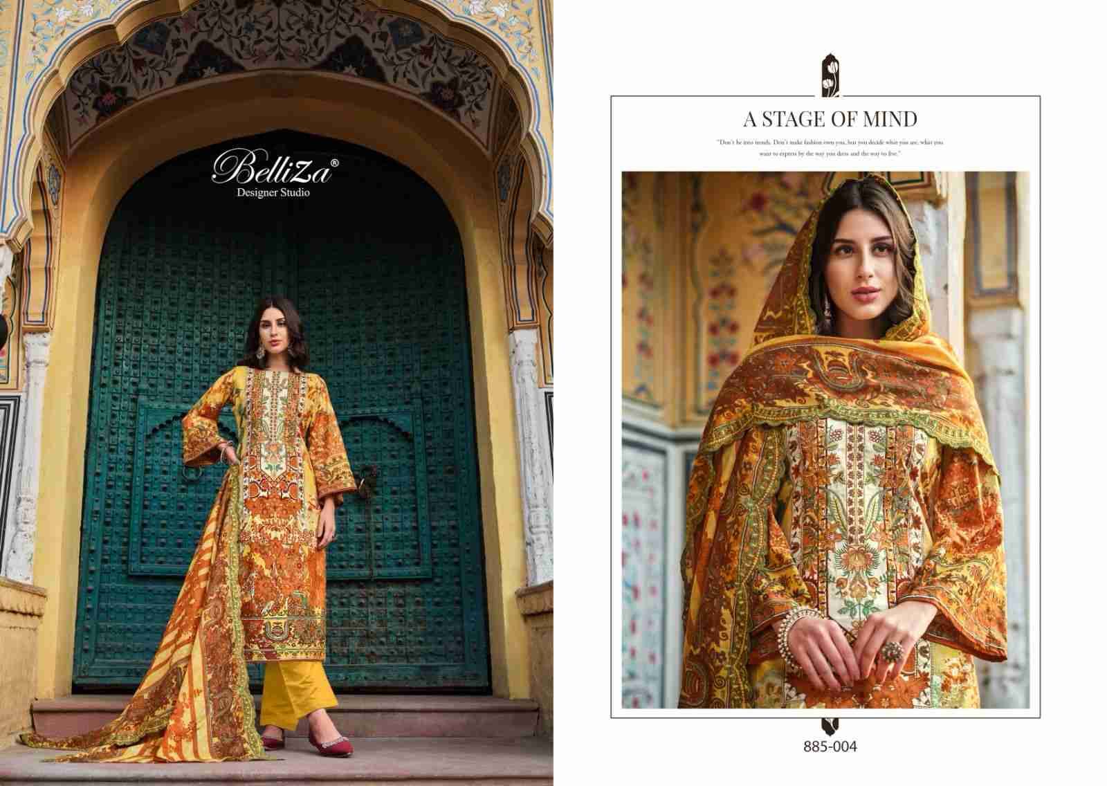 Guzarish Vol-4 By Belliza 885-001 To 885-008 Series Beautiful Stylish Festive Suits Fancy Colorful Casual Wear & Ethnic Wear & Ready To Wear Pure Cotton Digital Print Dresses At Wholesale Price
