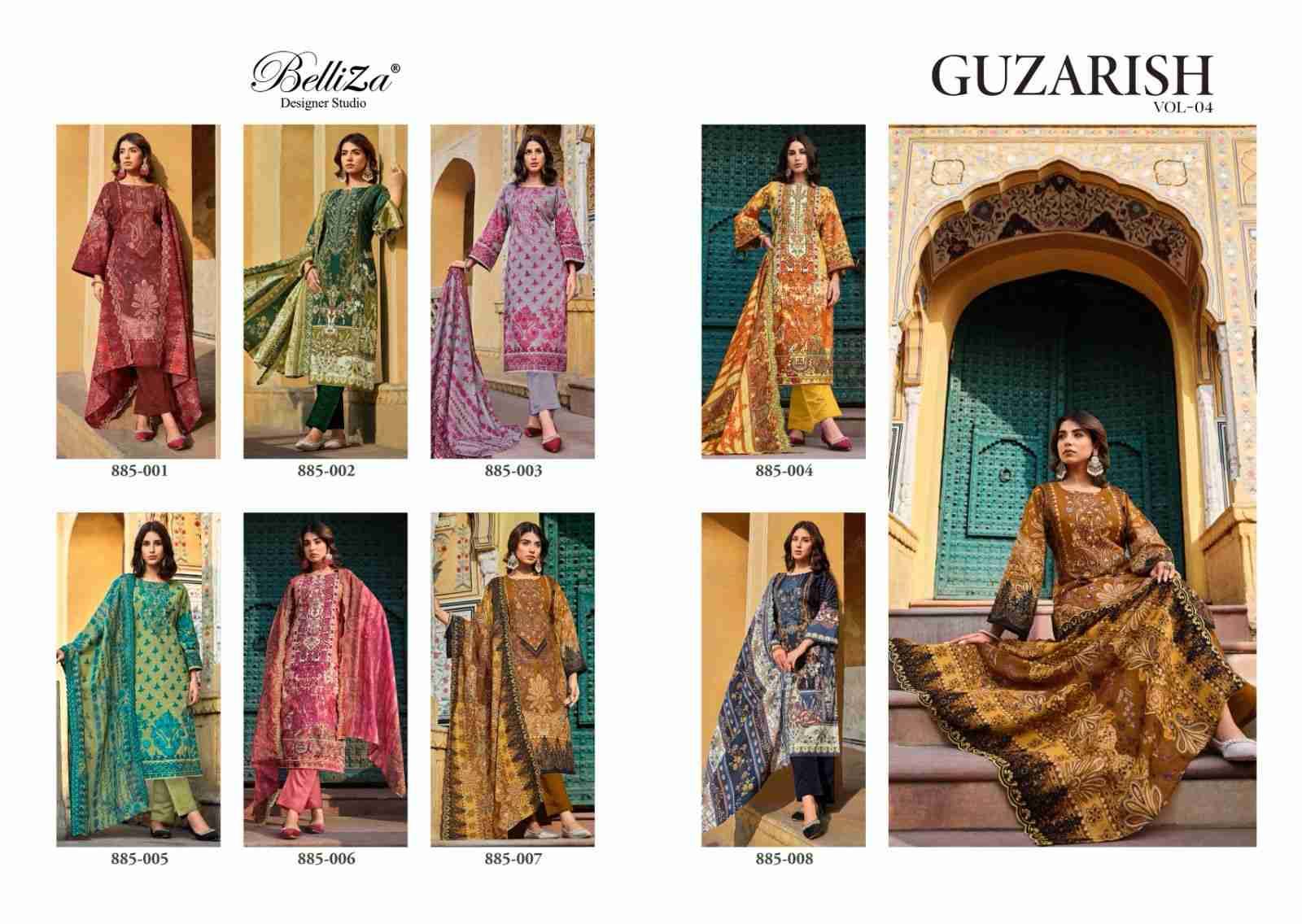 Guzarish Vol-4 By Belliza 885-001 To 885-008 Series Beautiful Stylish Festive Suits Fancy Colorful Casual Wear & Ethnic Wear & Ready To Wear Pure Cotton Digital Print Dresses At Wholesale Price