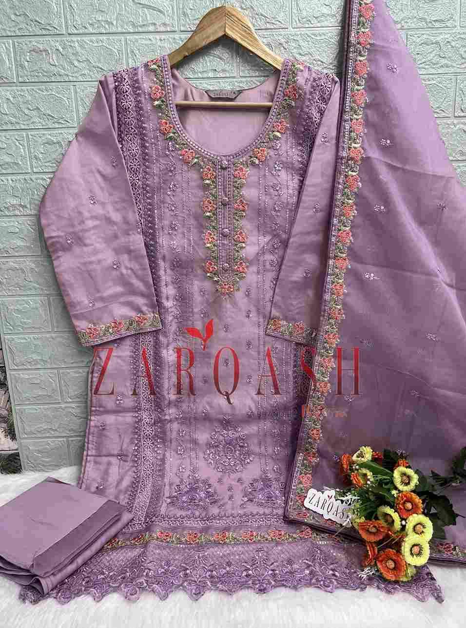 Zarqash Hit Design Z-196 Colours By Zarqash Z-196-A To Z-196-B Series Beautiful Pakistani Suits Colorful Stylish Fancy Casual Wear & Ethnic Wear Organza Dresses At Wholesale Price