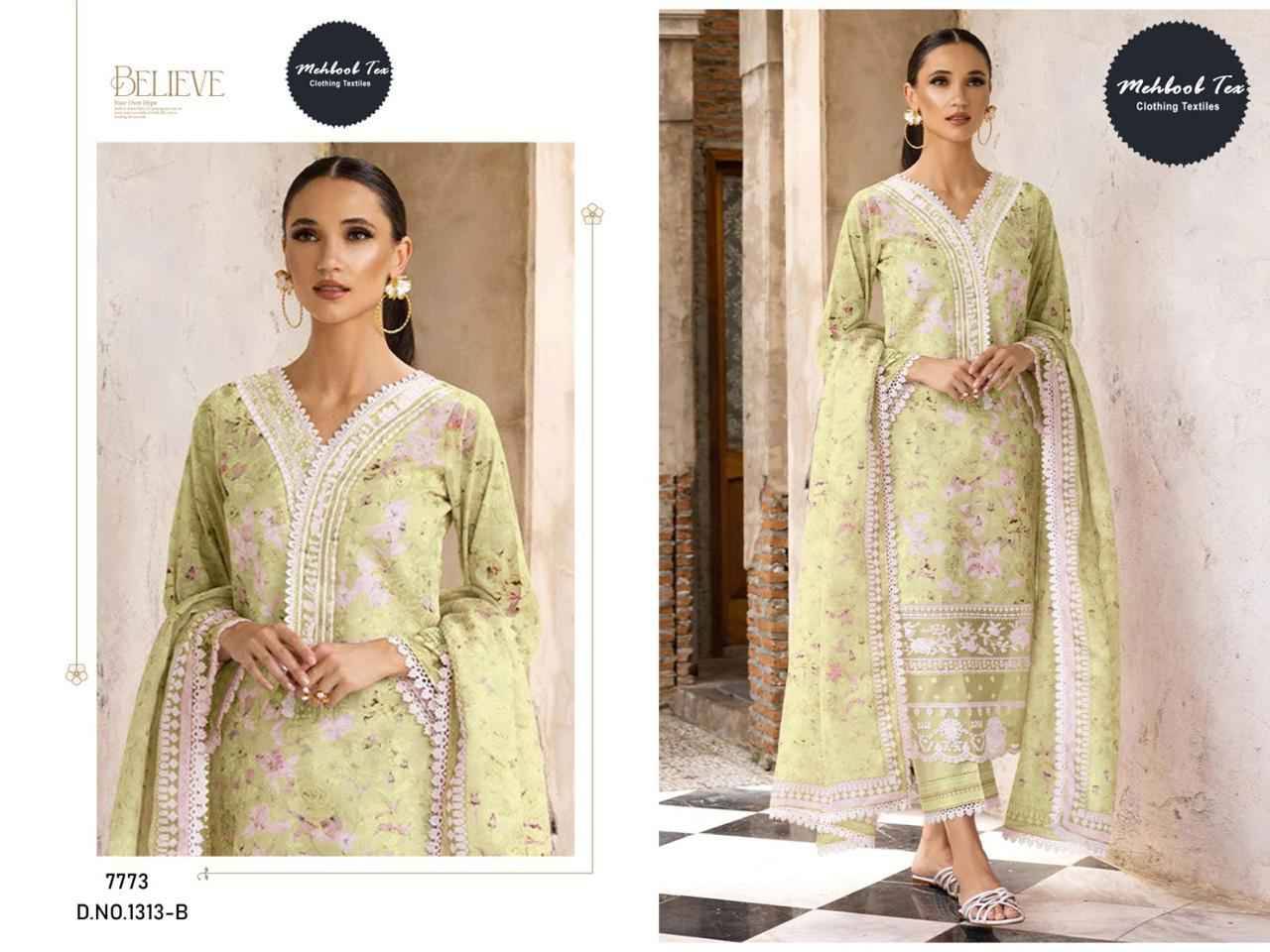 Mehboob Tex 1313 Colours By Mehboob Tex 1313-A To 1313-D Series Beautiful Festive Suits Colorful Stylish Fancy Casual Wear & Ethnic Wear Pure Cotton Embroidered Dresses At Wholesale Price