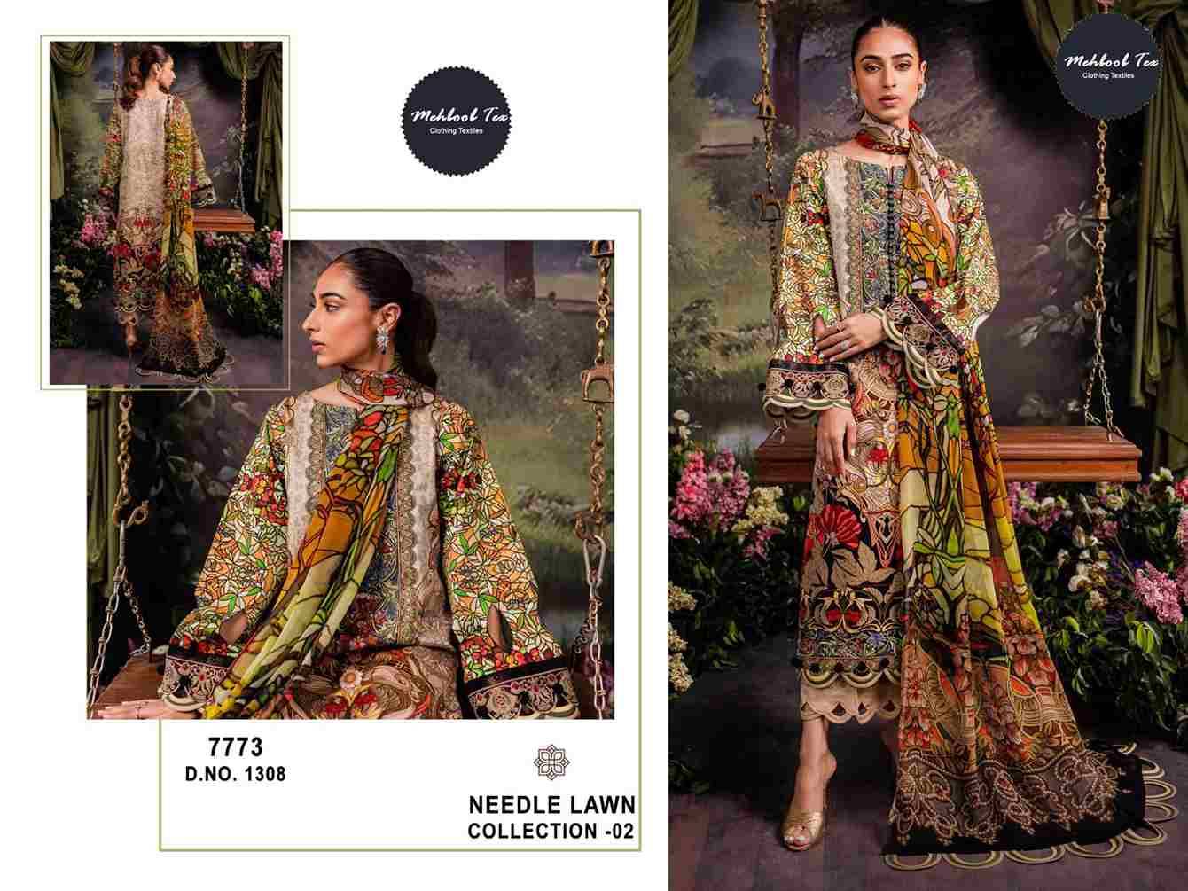 Needle Lawn Collection Vol-2 By Mehboob Tex 1307 To 1309 Series Beautiful Festive Suits Colorful Stylish Fancy Casual Wear & Ethnic Wear Pure Cotton Embroidered Dresses At Wholesale Price