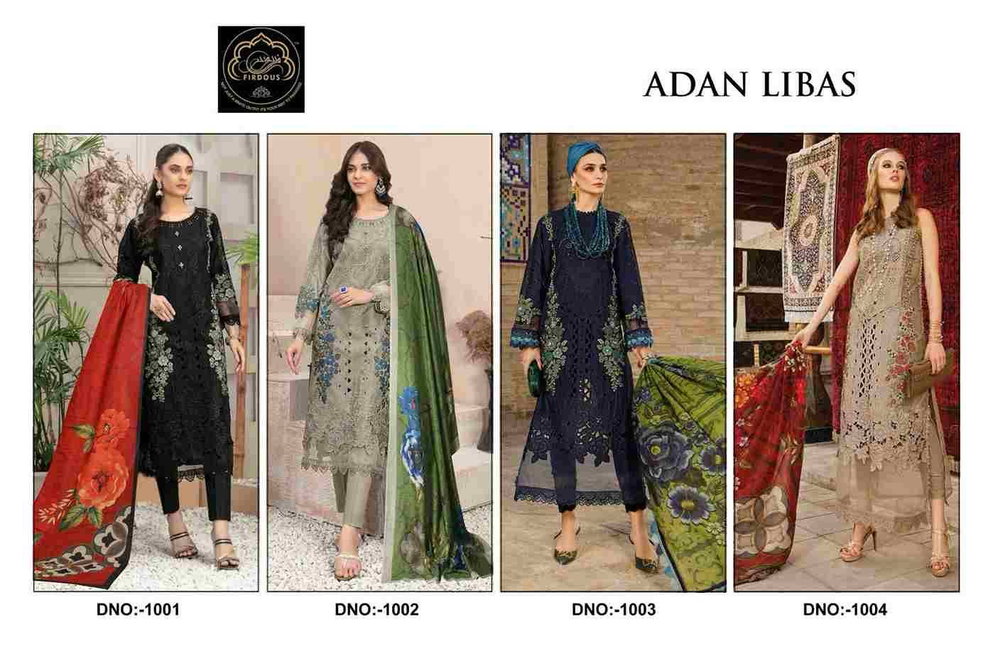 Adan Libas Lawn By Firdous 1001 To 1004 Series Beautiful Festive Suits Colorful Stylish Fancy Casual Wear & Ethnic Wear Pure Cotton Embroidered Dresses At Wholesale Price