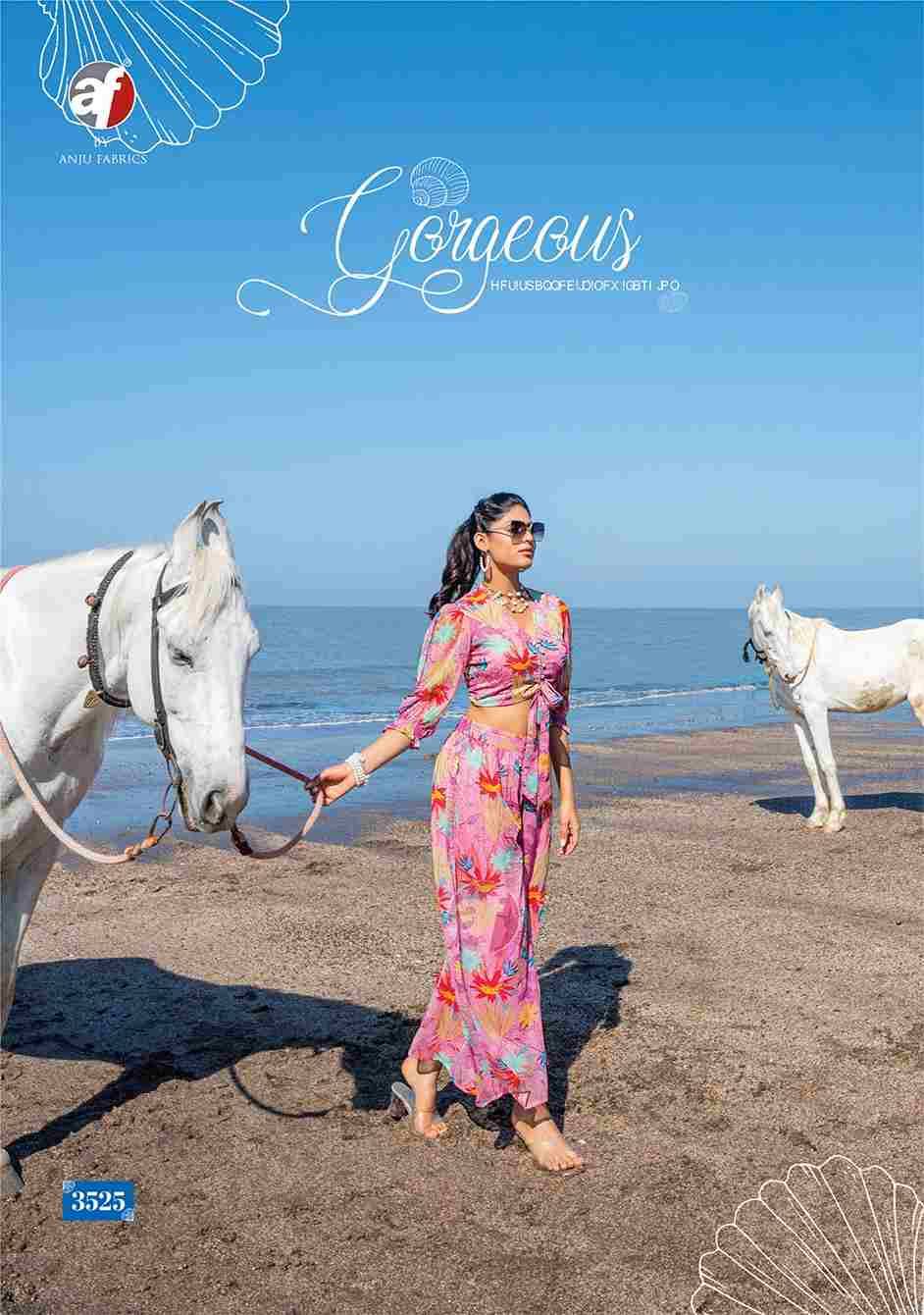 Hello Summer By Anju Fab 3521 To 3526 Series Beautiful Stylish Fancy Colorful Casual Wear & Ethnic Wear Viscose Chiffon At Wholesale Price