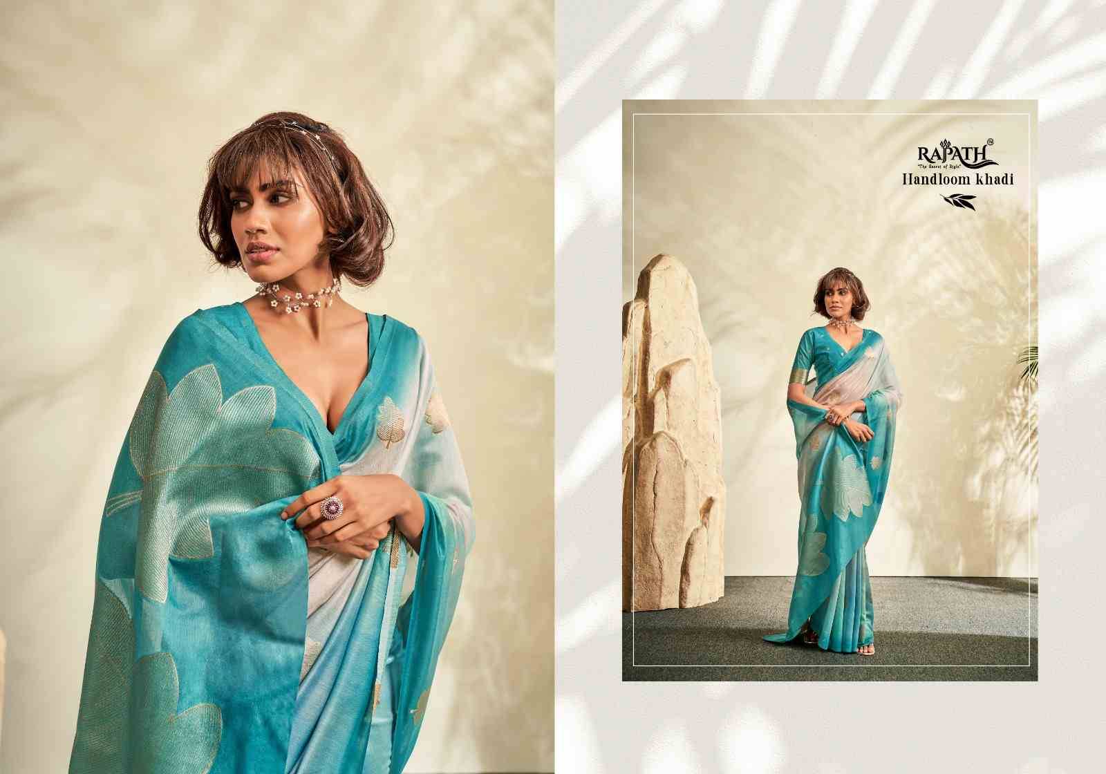 Asopalav Silk By Rajpath 186001 To 186006 Series Indian Traditional Wear Collection Beautiful Stylish Fancy Colorful Party Wear & Occasional Wear Handloom Khadi Sarees At Wholesale Price