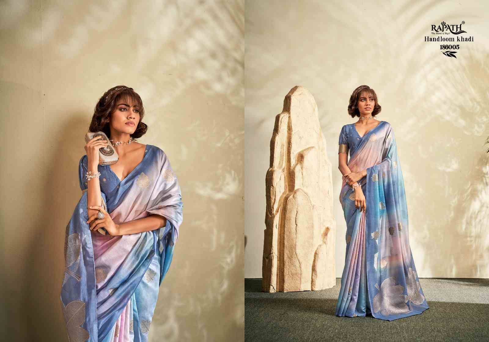 Asopalav Silk By Rajpath 186001 To 186006 Series Indian Traditional Wear Collection Beautiful Stylish Fancy Colorful Party Wear & Occasional Wear Handloom Khadi Sarees At Wholesale Price