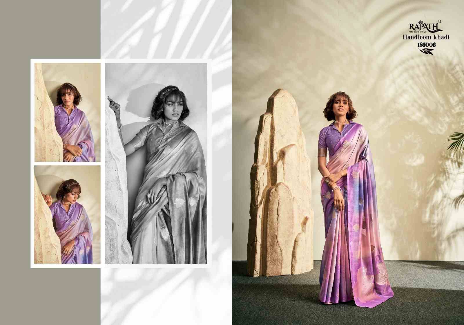 Asopalav Silk By Rajpath 186001 To 186006 Series Indian Traditional Wear Collection Beautiful Stylish Fancy Colorful Party Wear & Occasional Wear Handloom Khadi Sarees At Wholesale Price