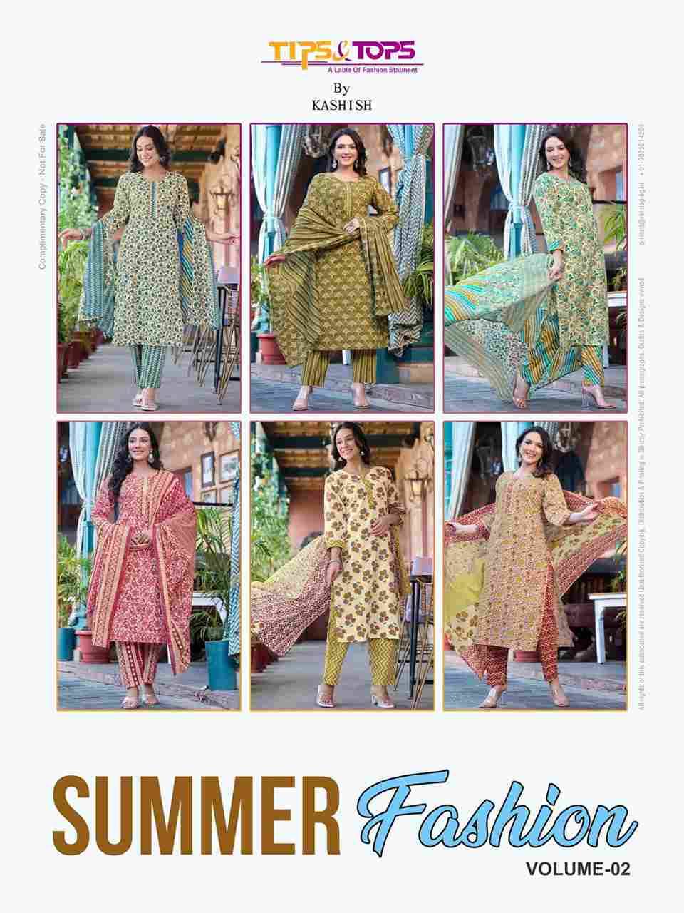 Summer Fashion Vol-2 By Tips And Tops 201 To 206 Series Beautiful Stylish Suits Fancy Colorful Casual Wear & Ethnic Wear & Ready To Wear Cotton Print Dresses At Wholesale Price