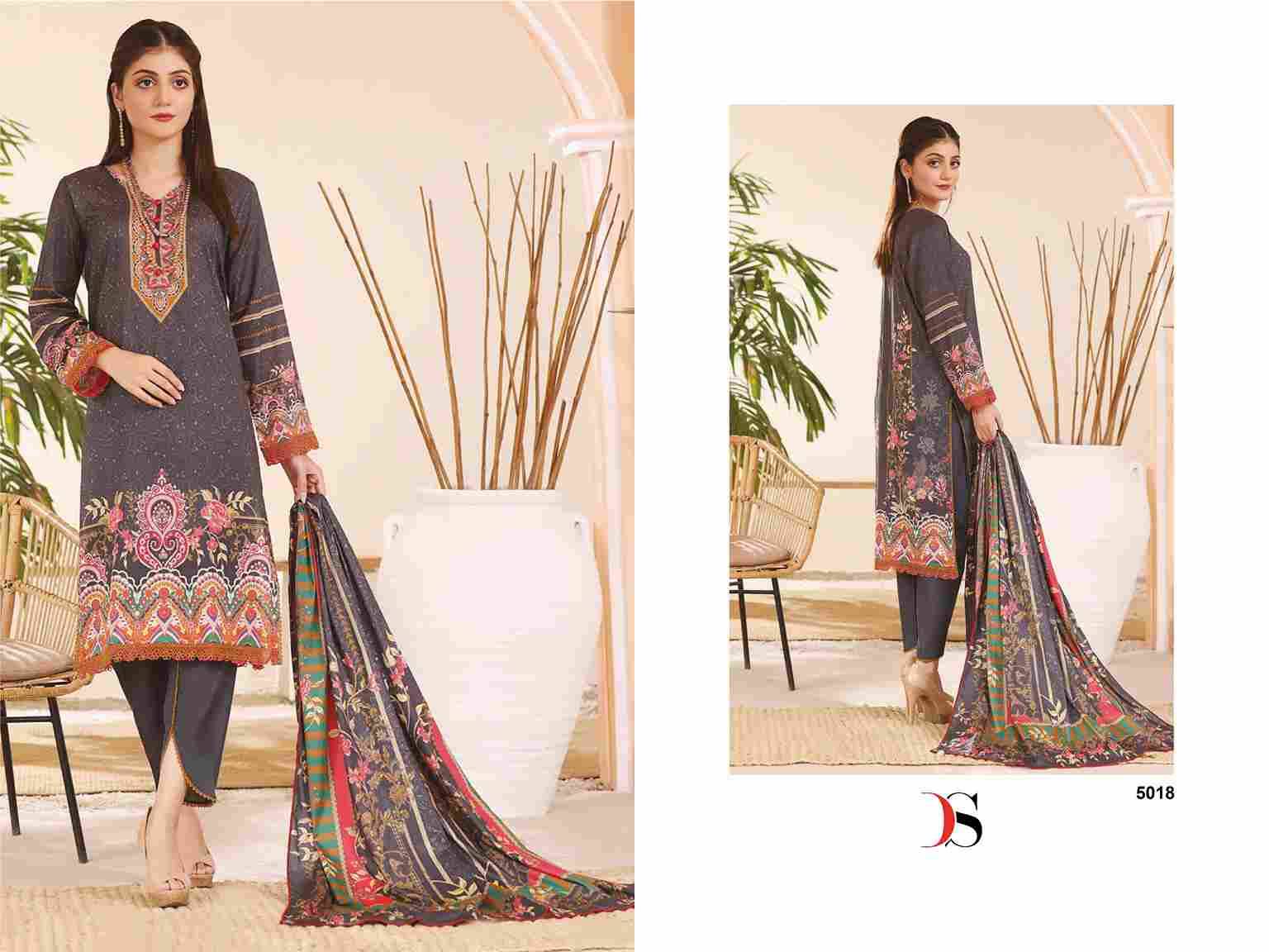 Firdous Lawn-24 By Deepsy Suits 5011 To 5018 Series Designer Pakistani Suits Beautiful Stylish Fancy Colorful Party Wear & Occasional Wear Pure Cotton Dresses At Wholesale Price