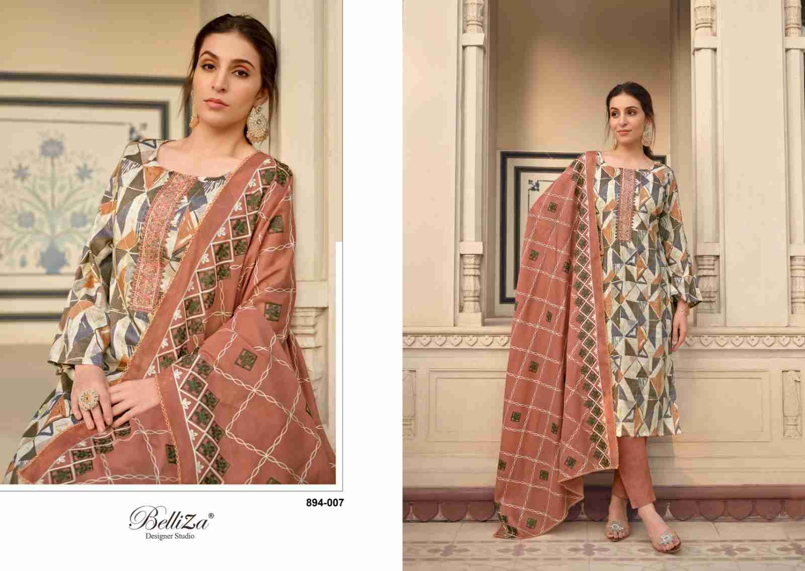 Sophia Vol-2 By Belliza 894-001 To 894-008 Series Indian Traditional Wear Collection Beautiful Stylish Fancy Colorful Party Wear & Wear Pure Cotton Digital Printed Dress At Wholesale Price
