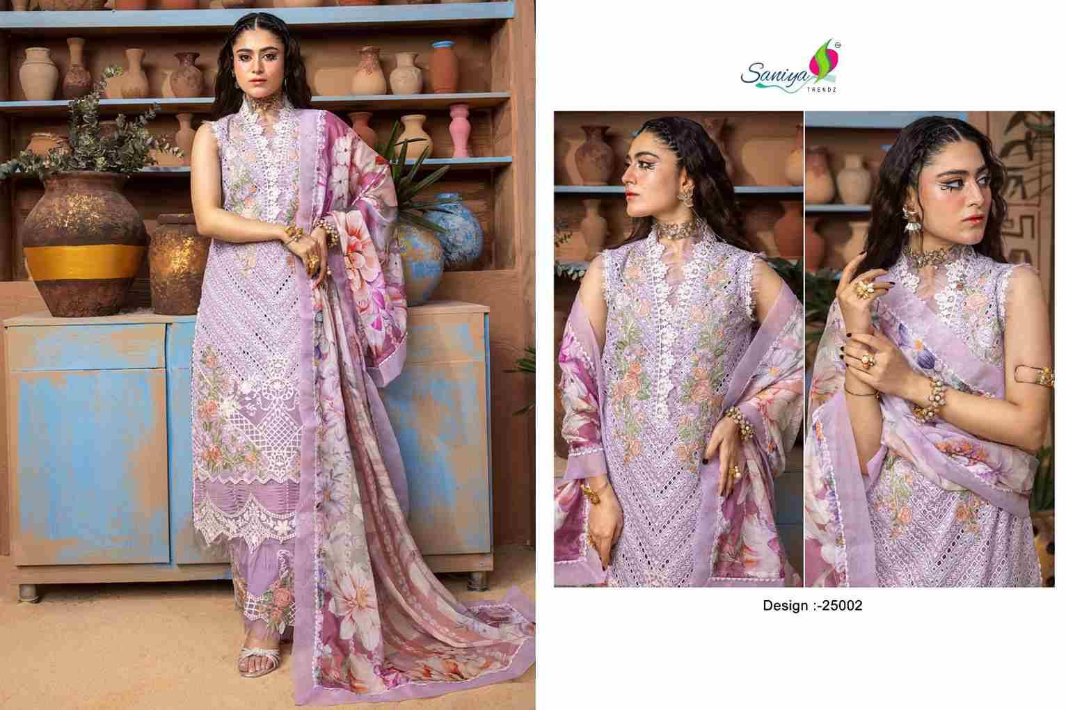 Adan Libas Chikankari Vol-25 By Saniya Trendz 25001 To 25004 Series Designer Pakistani Suits Beautiful Stylish Fancy Colorful Party Wear & Occasional Wear Pure Cotton Embroidered Dresses At Wholesale Price