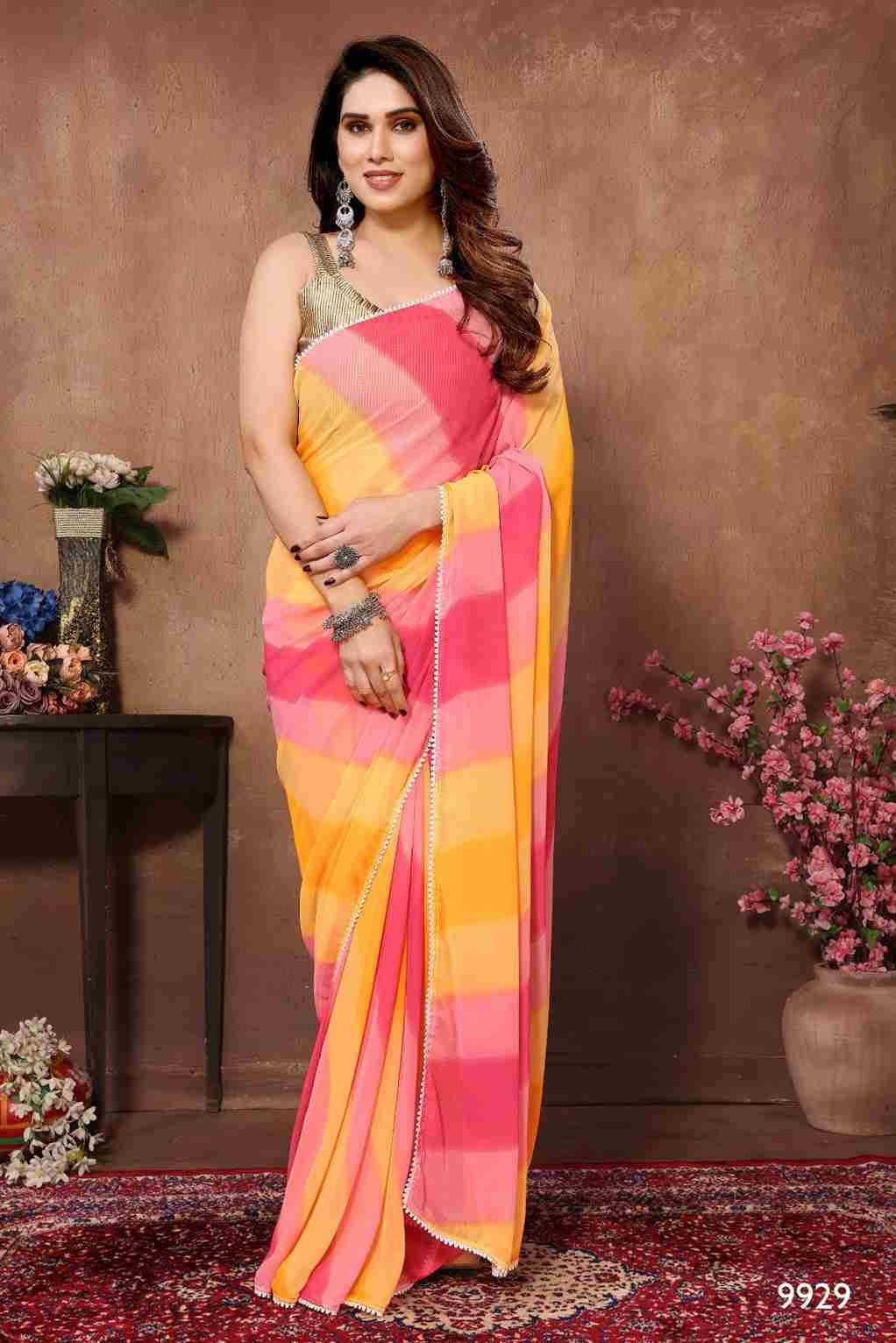 Satrangi Vol-3 By Fashid Wholesale 9928 To 9935 Series Indian Traditional Wear Collection Beautiful Stylish Fancy Colorful Party Wear & Occasional Wear Georgette Sarees At Wholesale Price