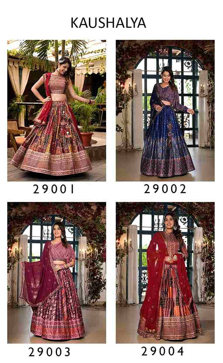 Kaushalya By Fashid Wholesale 29001 TO 29004 Series Festive Wear Collection Beautiful Stylish Colorful Fancy Party Wear & Occasional Wear Dull Satin Lehengas At Wholesale Price