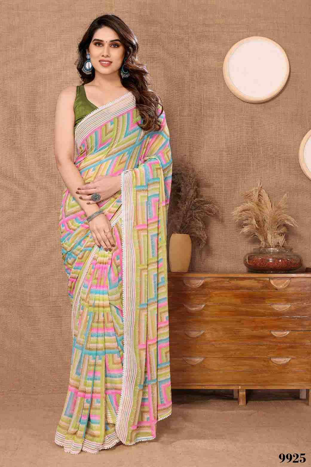 Satrangi Vol-2 By Fashid Wholesale 9919 To 9927 Series Indian Traditional Wear Collection Beautiful Stylish Fancy Colorful Party Wear & Occasional Wear Georgette Sarees At Wholesale Price