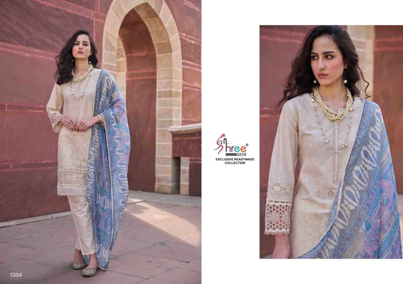 Mariya.B. Exclusive Readymade Collection By Shree Fabs 1001 To 1004 Series Beautiful Pakistani Suits Stylish Fancy Colorful Party Wear & Occasional Wear Pure Lawn Cotton With Embroidery Dresses At Wholesale Price