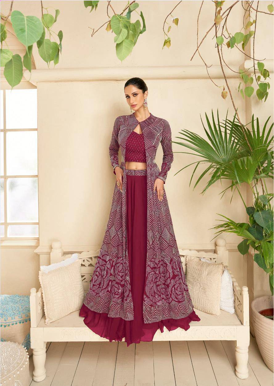 Vasansi 5288 Colours By Sayuri 5288-A To 5288-D Series Festive Wear Collection Beautiful Stylish Colorful Fancy Party Wear & Occasional Wear Silk/Georgette Lehengas At Wholesale Price