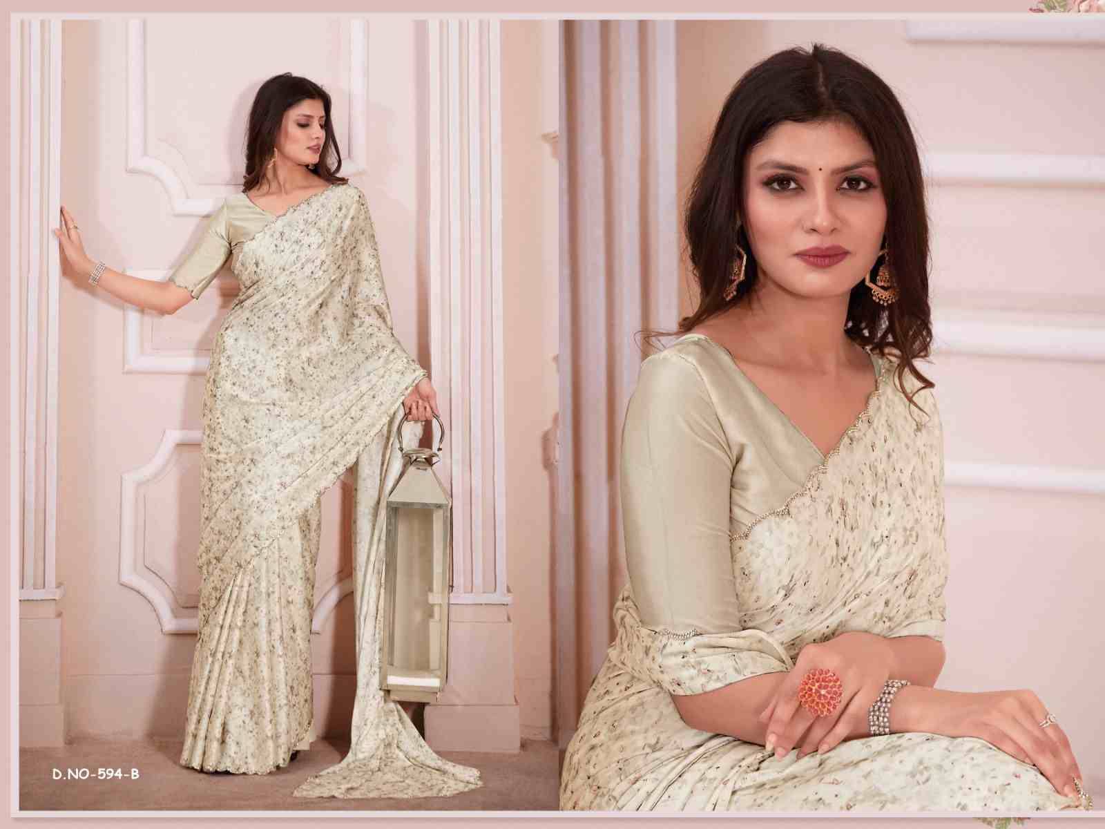 Mehek By Fashid Wholesale 594-A To 594-E Series Indian Traditional Wear Collection Beautiful Stylish Fancy Colorful Party Wear & Occasional Wear Satin Georgette Sarees At Wholesale Price