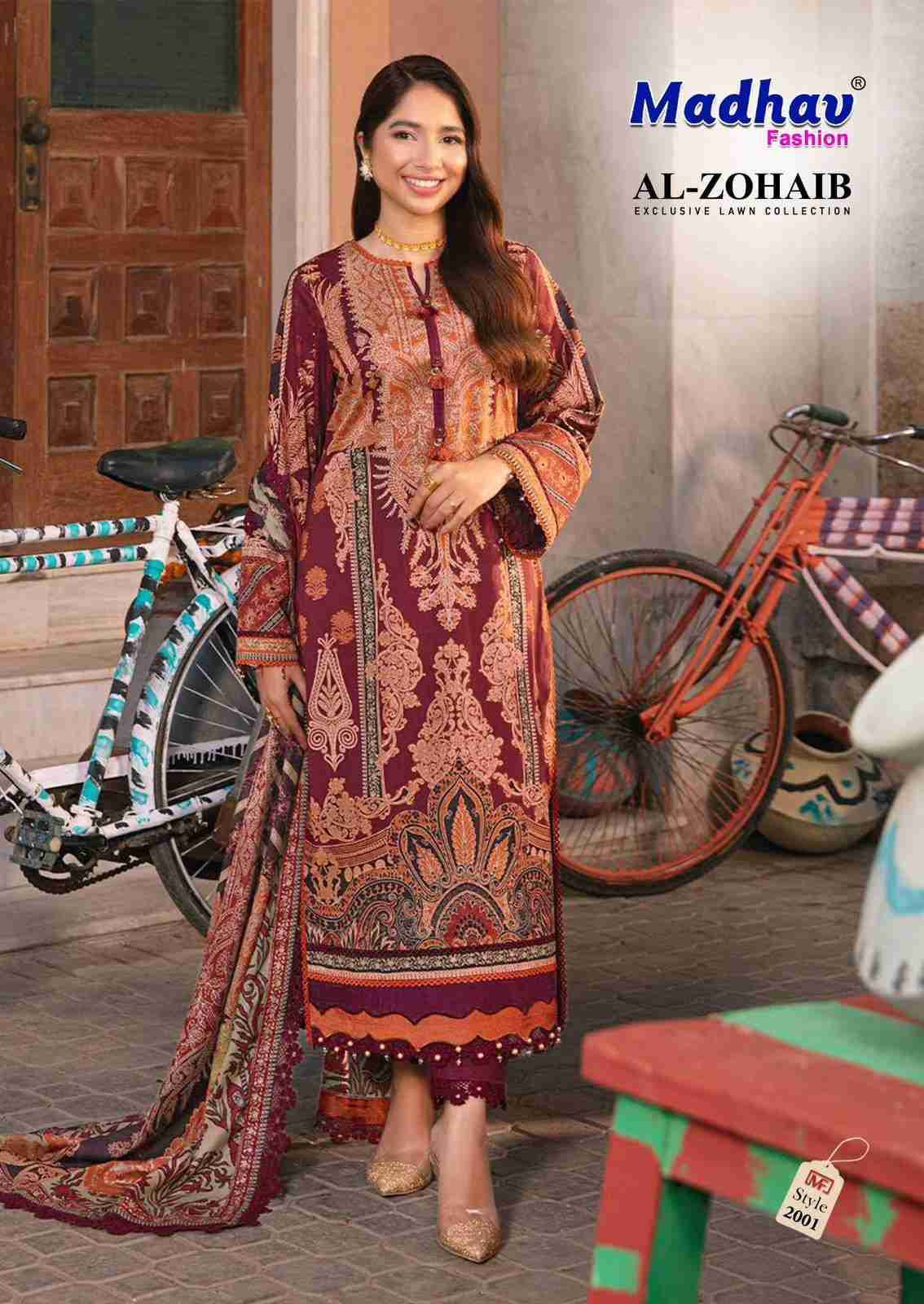 Al-Zohaib Vol-2 By Madhav Fashion 2001 To 2006 Series Beautiful Festive Suits Colorful Stylish Fancy Casual Wear & Ethnic Wear Pure Lawn Cotton Embroidered Dresses At Wholesale Price