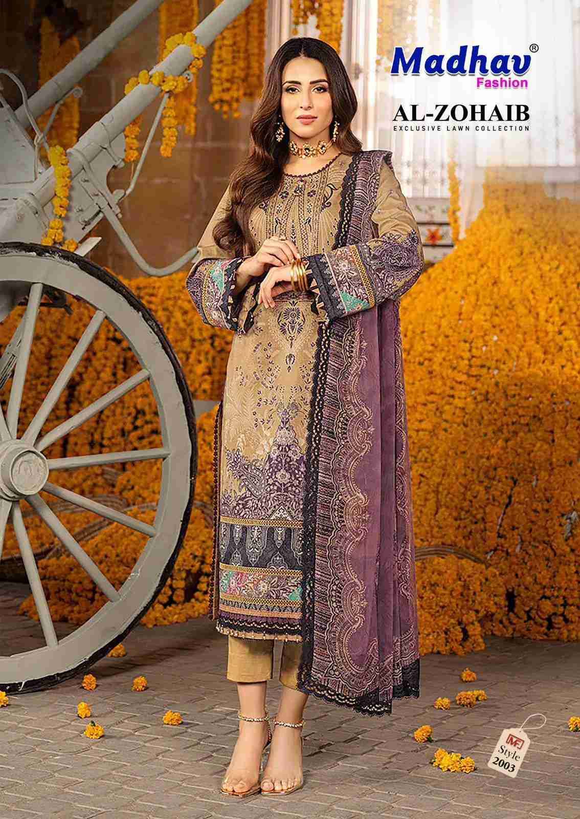 Al-Zohaib Vol-2 By Madhav Fashion 2001 To 2006 Series Beautiful Festive Suits Colorful Stylish Fancy Casual Wear & Ethnic Wear Pure Lawn Cotton Embroidered Dresses At Wholesale Price