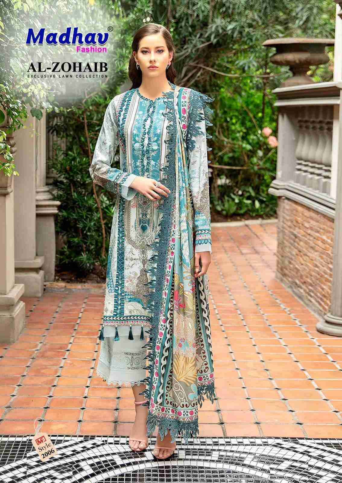 Al-Zohaib Vol-2 By Madhav Fashion 2001 To 2006 Series Beautiful Festive Suits Colorful Stylish Fancy Casual Wear & Ethnic Wear Pure Lawn Cotton Embroidered Dresses At Wholesale Price