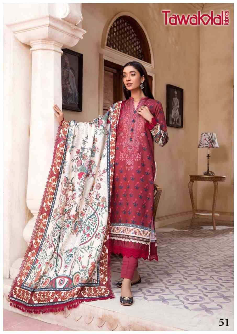 Mehroz Vol-6 By Tawakkal Fab 51 To 60 Series Designer Festive Suits Beautiful Stylish Fancy Colorful Party Wear & Occasional Wear Pure Cotton Dresses At Wholesale Price