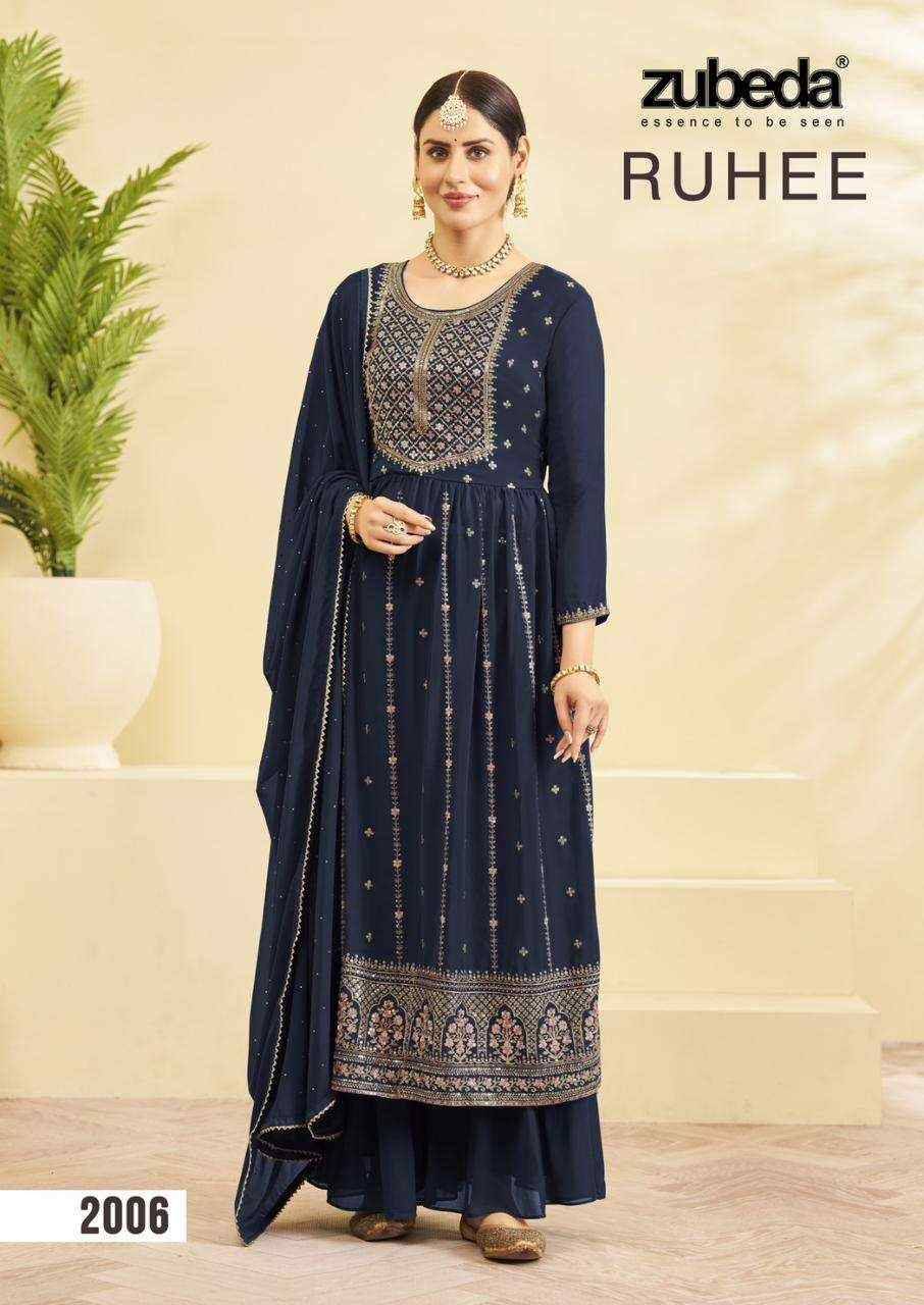 Ruhee By Zubeda 2001 To 2006 Series Beautiful Summer Collection Pakisatni Suits Stylish Fancy Colorful Casual Wear & Ethnic Wear Georgette Embroidered Dresses At Wholesale Price