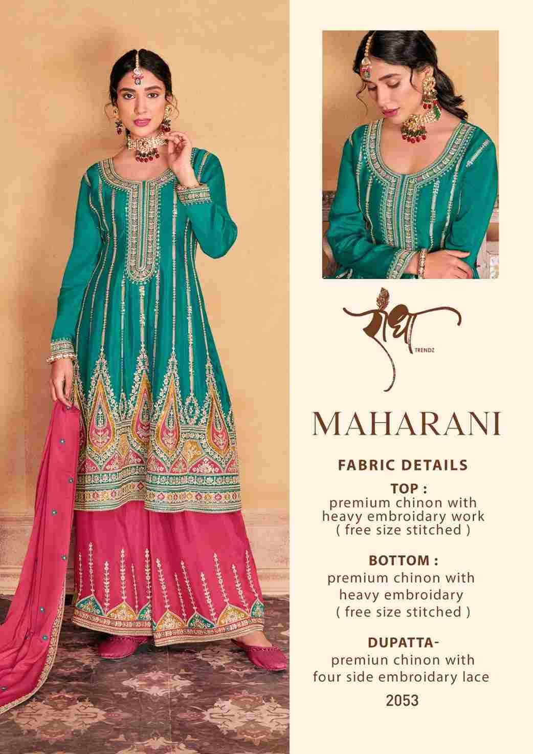 Maharani By Radha Trends 2051 To 2054 Series Beautiful Festive Suits Colorful Stylish Fancy Casual Wear & Ethnic Wear Chinnon Embroidered Dresses At Wholesale Price
