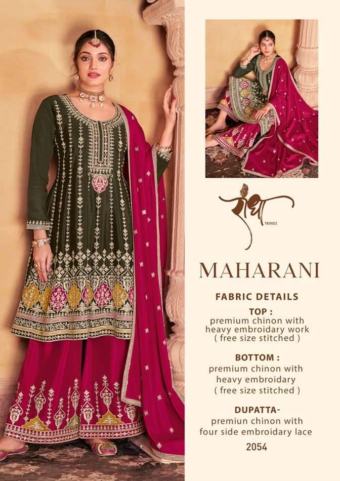 Maharani By Radha Trends 2051 To 2054 Series Beautiful Festive Suits Colorful Stylish Fancy Casual Wear & Ethnic Wear Chinnon Embroidered Dresses At Wholesale Price