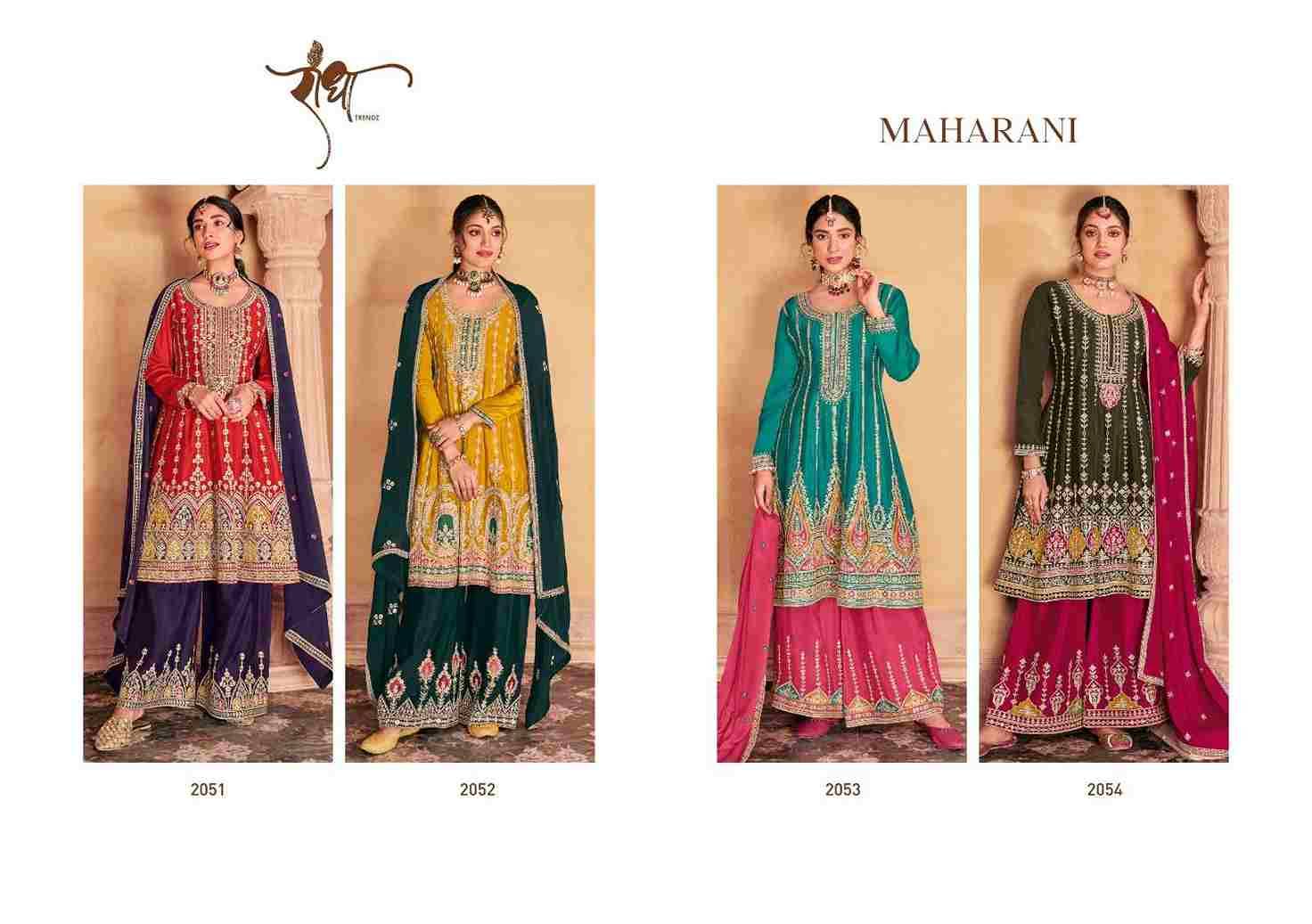 Maharani By Radha Trends 2051 To 2054 Series Beautiful Festive Suits Colorful Stylish Fancy Casual Wear & Ethnic Wear Chinnon Embroidered Dresses At Wholesale Price