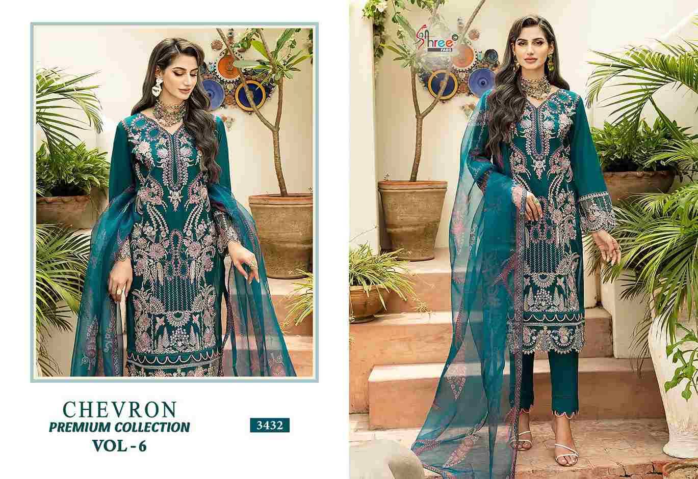 Chevron Premium Collection Vol-6 By Shree Fabs 3431 To 3438 Series Beautiful Pakistani Suits Colorful Stylish Fancy Casual Wear & Ethnic Wear Pure Rayon Embroidered Dresses At Wholesale Price