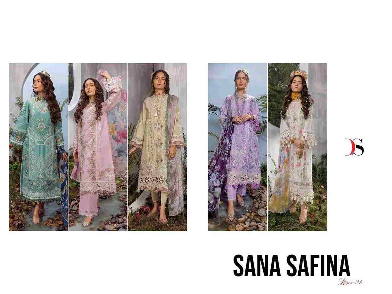 Sana Safinaz Lawn-24 By Deepsy Suits 5041 To 5045 Series Beautiful Pakistani Suits Colorful Stylish Fancy Casual Wear & Ethnic Wear Pure Cotton Dresses At Wholesale Price