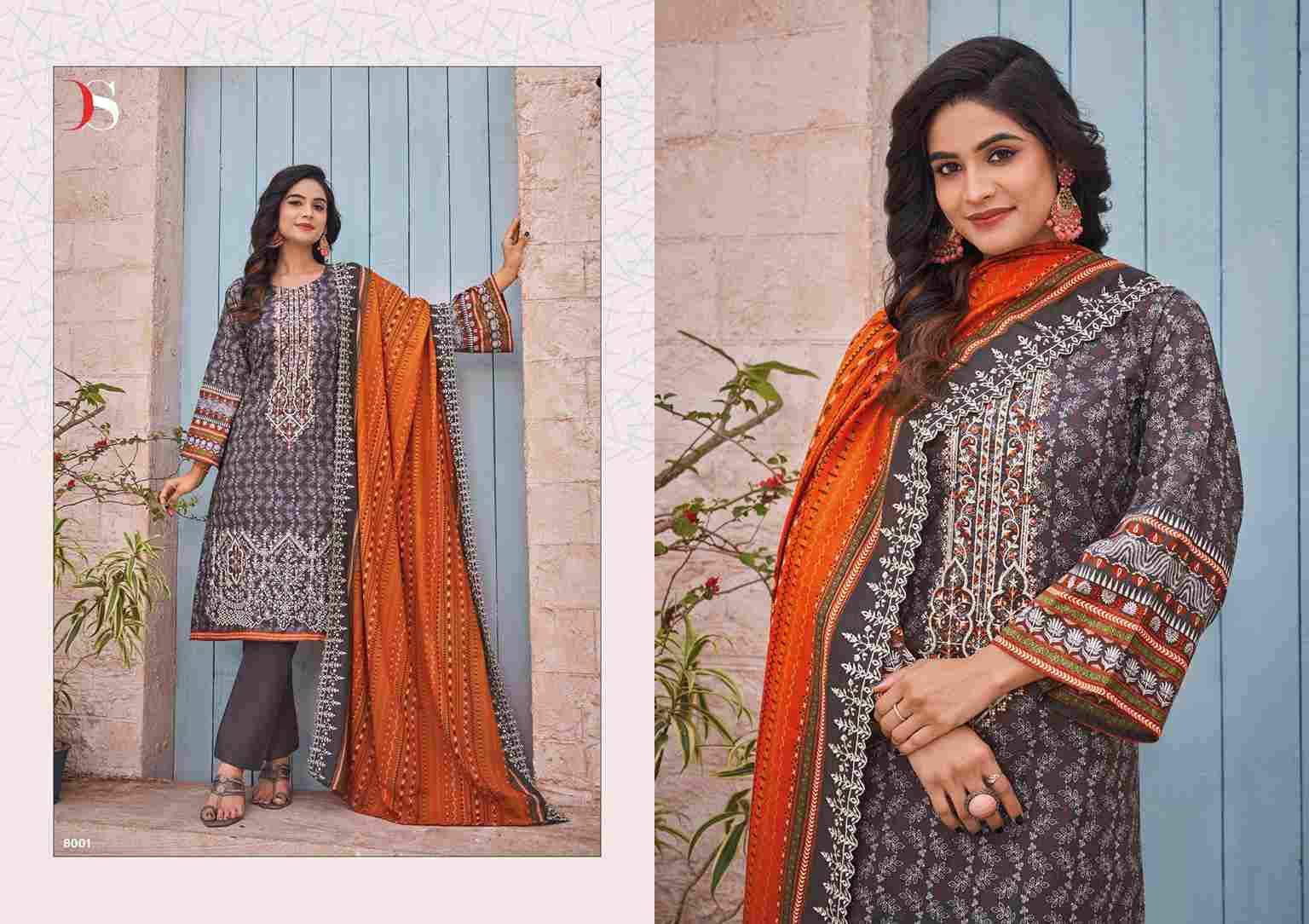 Bin Saeed Vol-8 By Deepsy Suits 8001 To 8006 Series Designer Pakistani Suits Beautiful Stylish Fancy Colorful Party Wear & Occasional Wear Pure Cotton Dresses At Wholesale Price