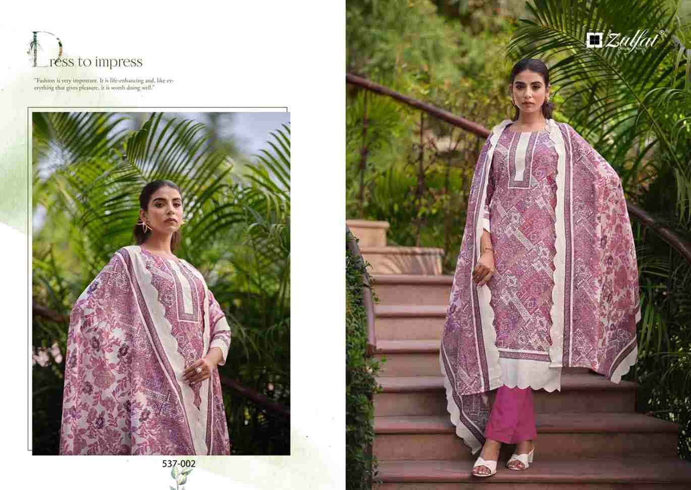 Maryam Vol-2 By Zulfat 537-001 To 537-008 Series Beautiful Festive Suits Stylish Fancy Colorful Casual Wear & Ethnic Wear Pure Cotton Print Dresses At Wholesale Price