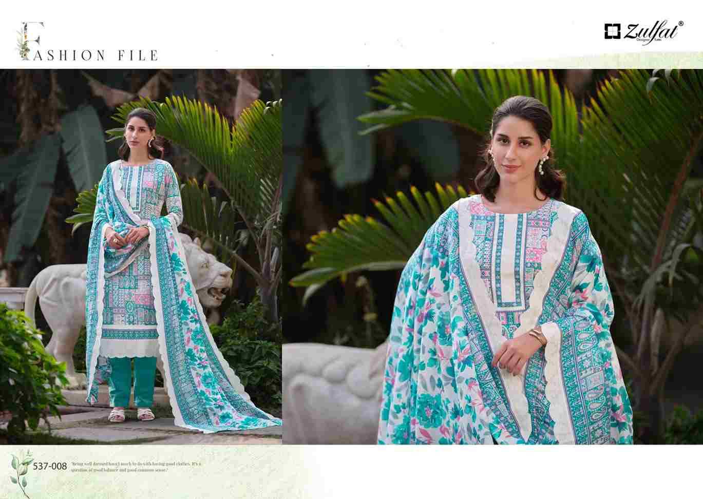 Maryam Vol-2 By Zulfat 537-001 To 537-008 Series Beautiful Festive Suits Stylish Fancy Colorful Casual Wear & Ethnic Wear Pure Cotton Print Dresses At Wholesale Price