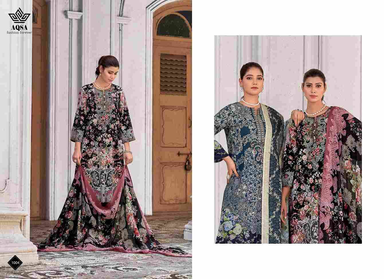 Lamha By Aqsa 1001 To 1006 Series Beautiful Stylish Festive Suits Fancy Colorful Casual Wear & Ethnic Wear & Ready To Wear Pure Cambric Cotton Print Dresses At Wholesale Price