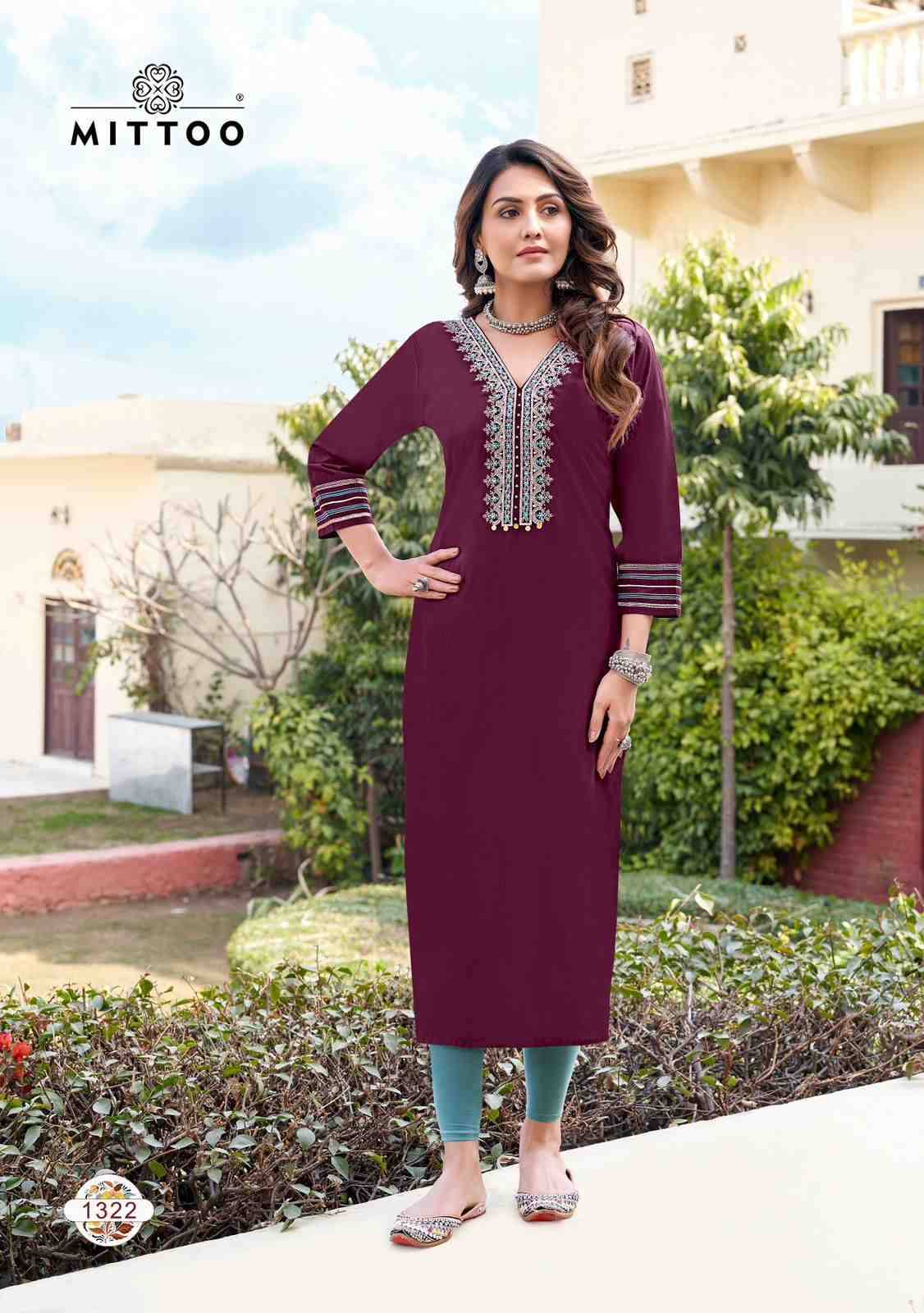 Palak Vol-37 By Mittoo 1315 To 1322 Series Designer Festive Suits Collection Beautiful Stylish Fancy Colorful Party Wear & Occasional Wear Rayon Print Kurtis At Wholesale Price