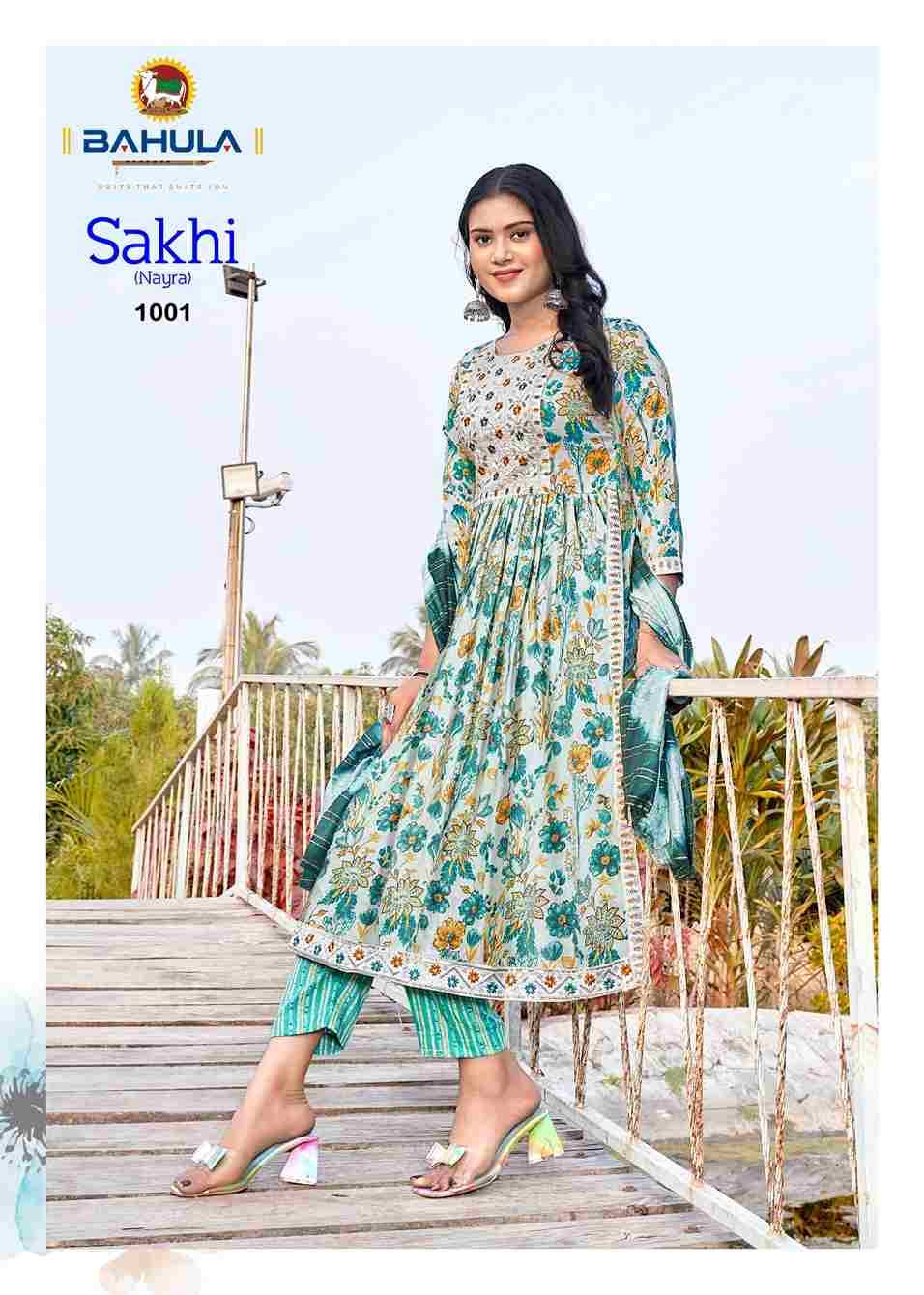 Sakhi By Bahula 1001 To 1007 Series Indian Traditional Wear Collection Beautiful Stylish Fancy Colorful Party Wear & Wear Rayon Dress At Wholesale Price